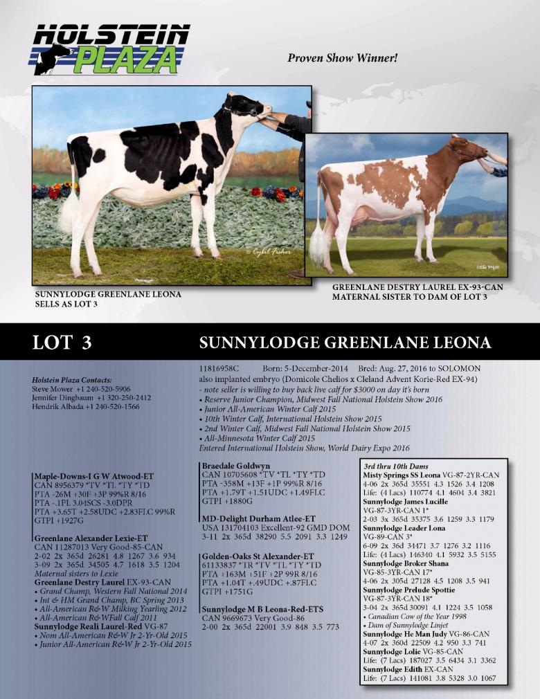 Datasheet for Sunnylodge Greenlane Leona