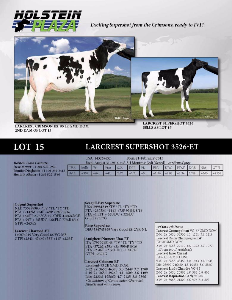 Datasheet for Larcrest Supershot 3526